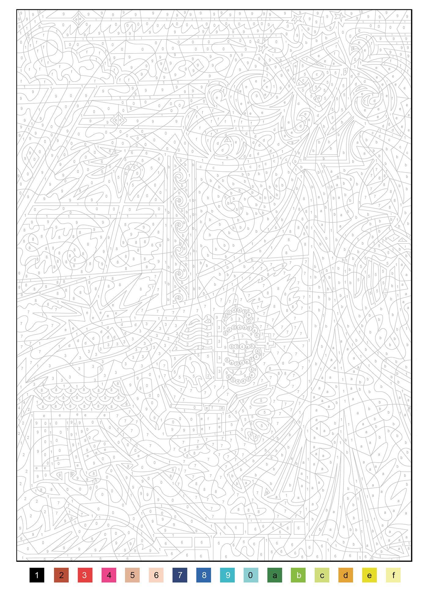 Coloriage mystère la Belle et la Bête