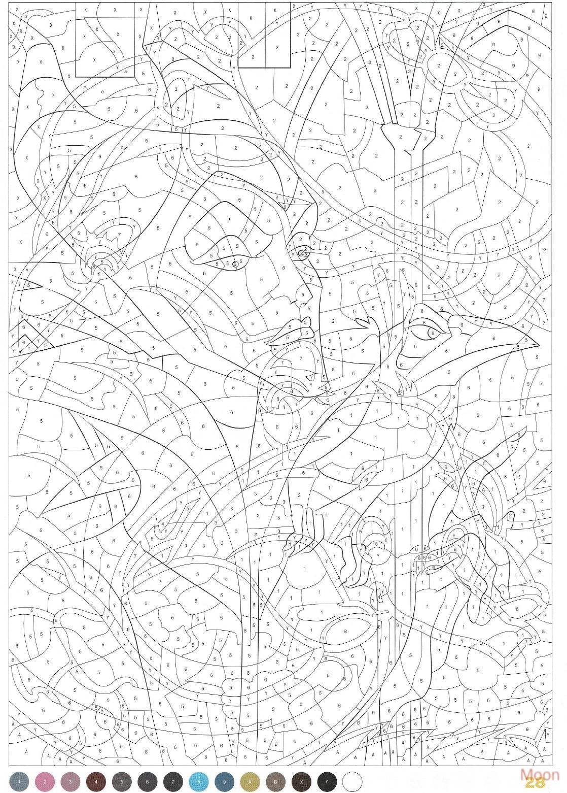 Coloriage mystère personnages Disney