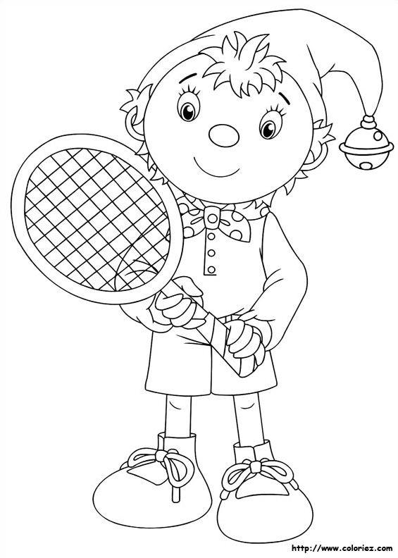 Oui-Oui joue au tennis