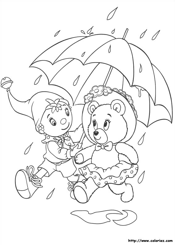 Oui-Oui sous la pluie