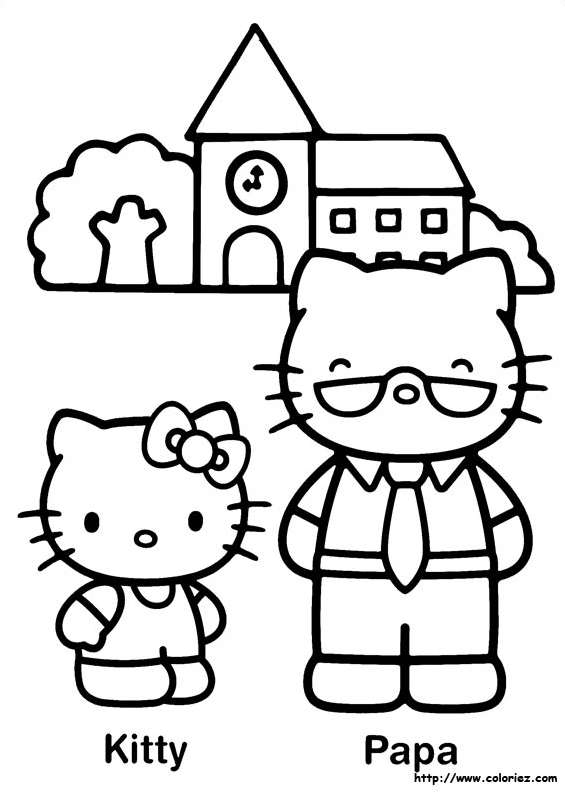 Papa et Hello Kitty