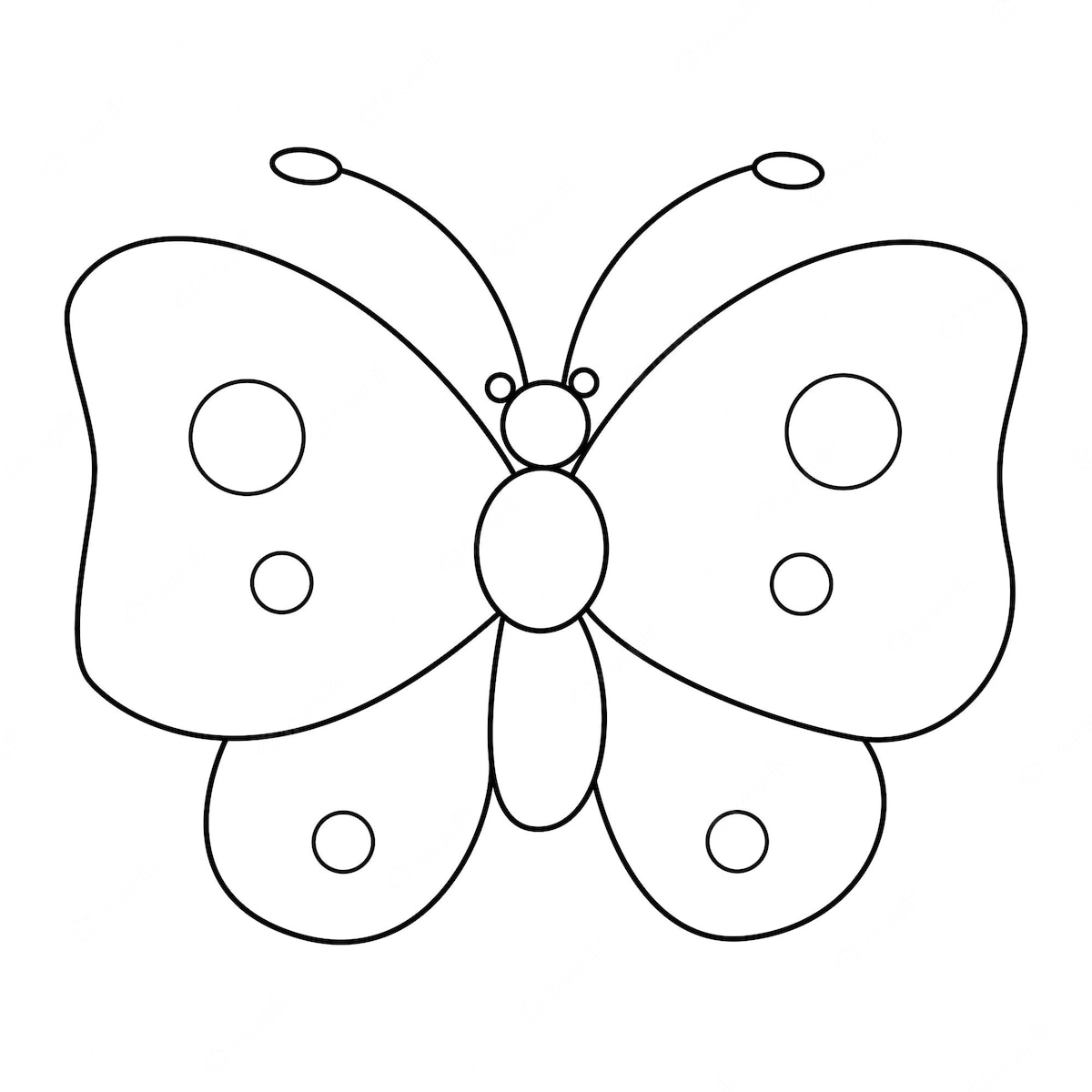 Coloriages De Papillons Simples Pour Les Enfants
