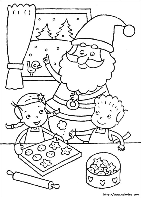 Père Noël en cuisine