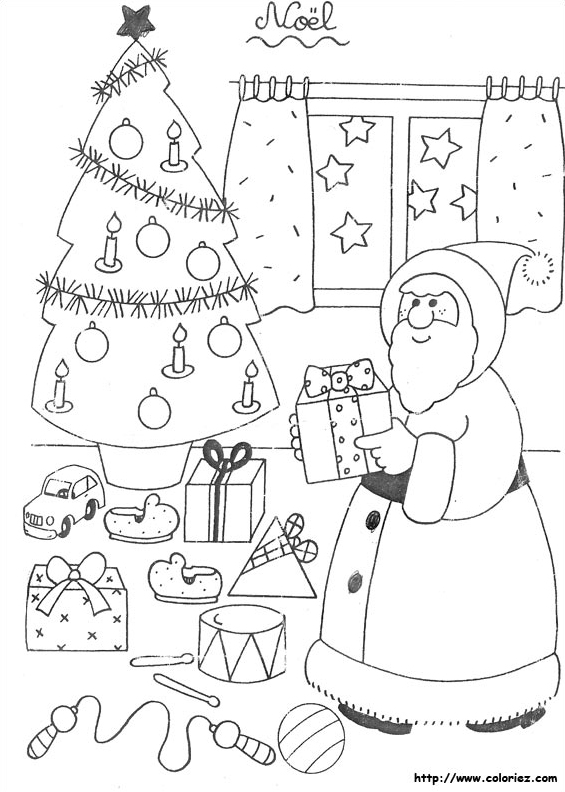 Père Noël en pein ouvrage