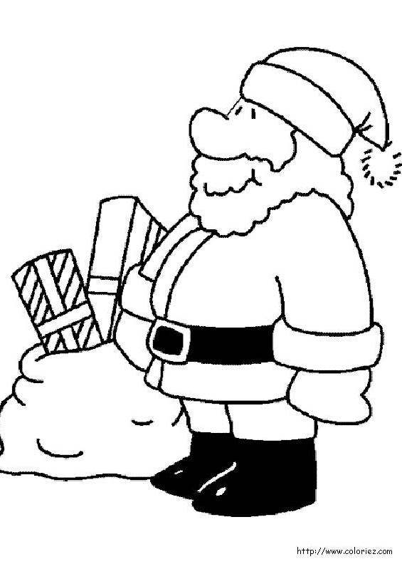Père Noël et sa hote