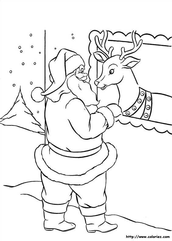 Père Noël et son renne