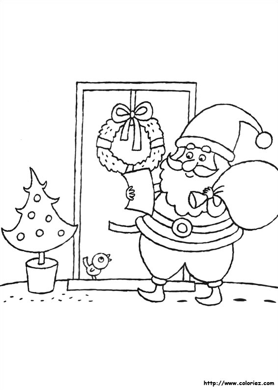 Père Noël lit une liste