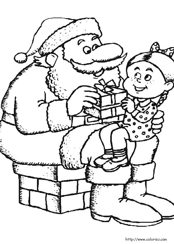 Père Noël sur sa cheminée