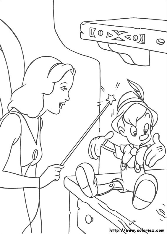 Pinnochio et la fée bleue