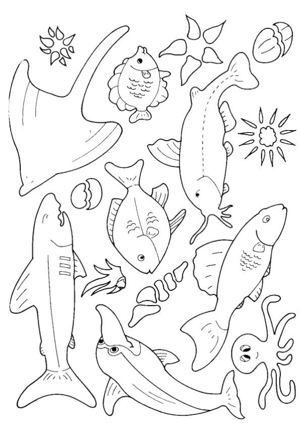 Coloriage Poissons 20