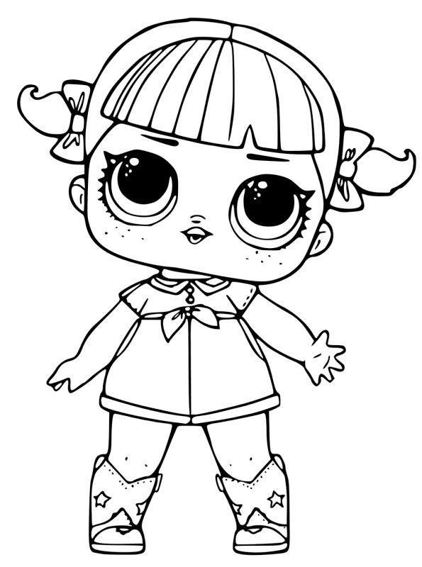 Coloriage Poupée LOL avec ses bottes
