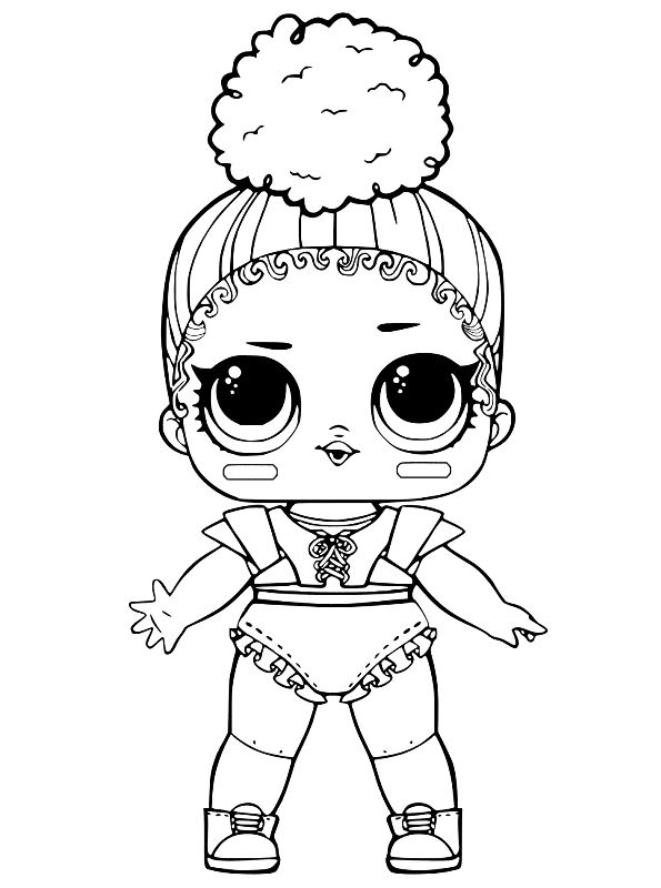 Coloriage Poupée LOL Touchdown
