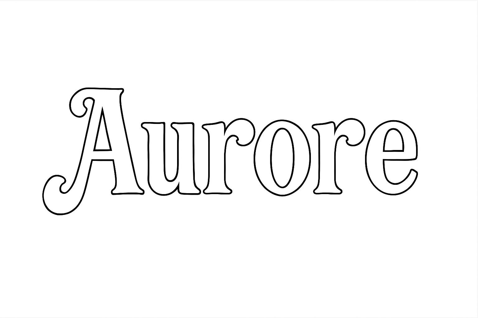 Coloriage Aurore