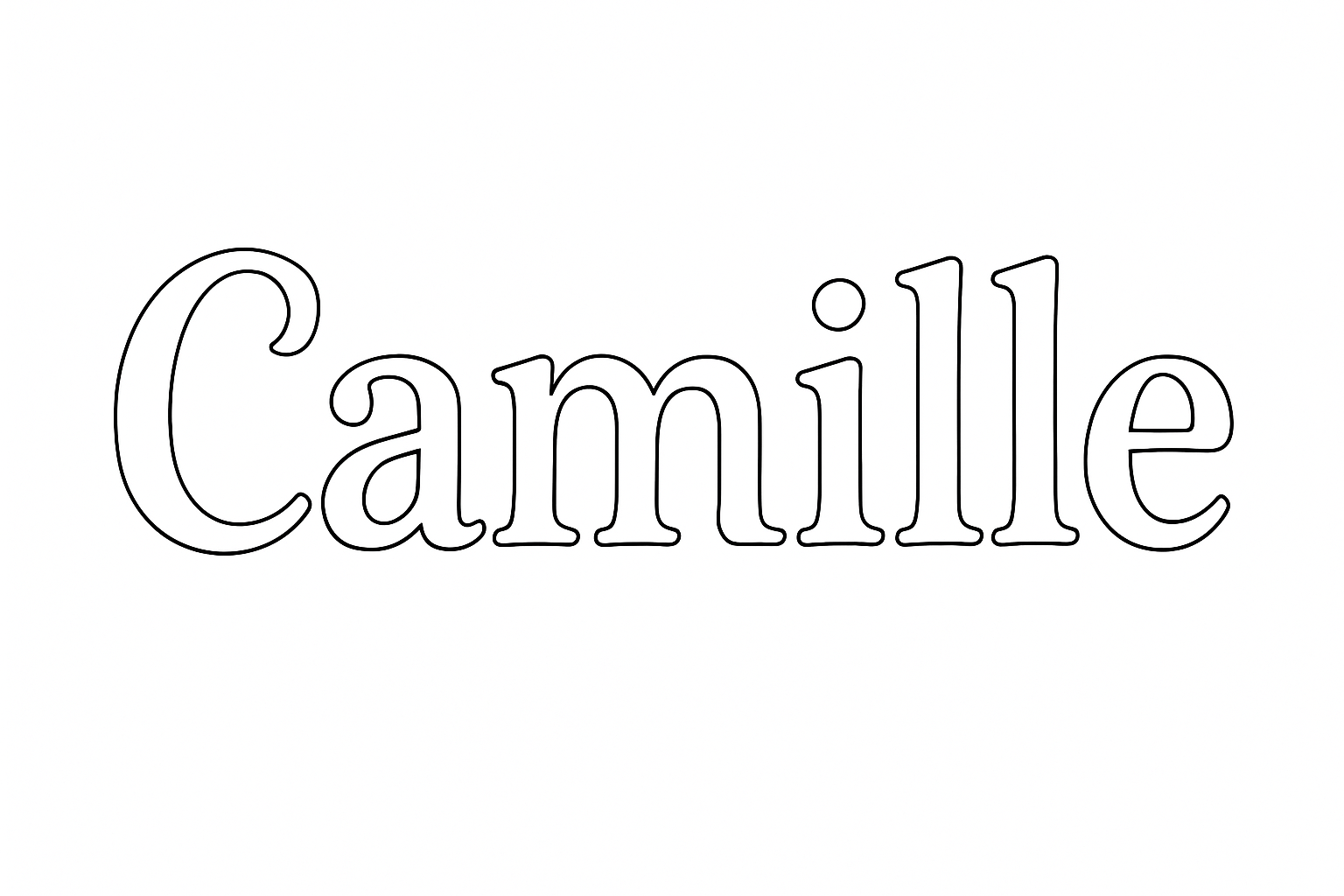 Coloriage Camille