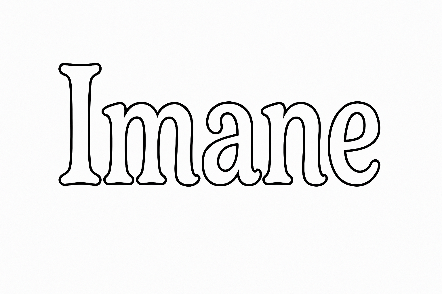 Coloriage Imane