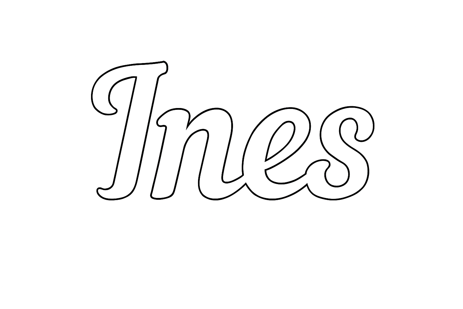 Coloriage Inès