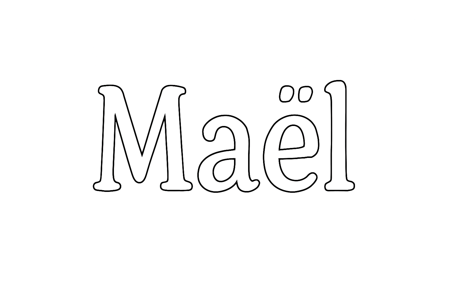 Coloriage Maël