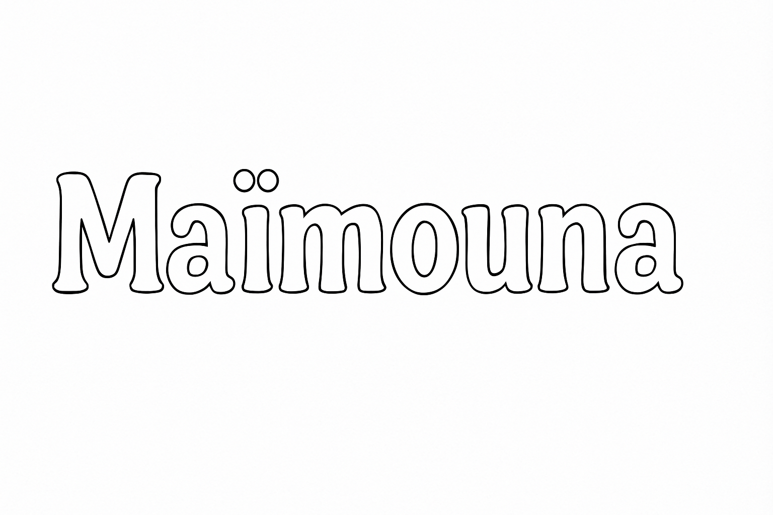 Coloriage Maïmouna