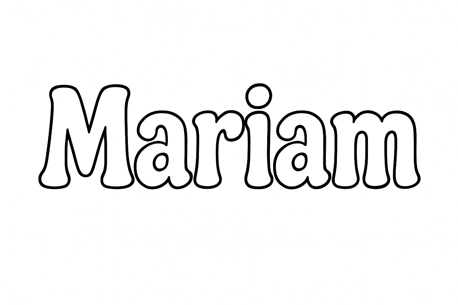 Coloriage Mariam