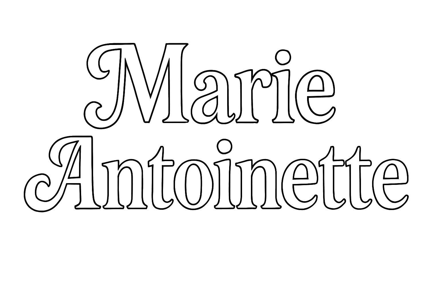 Coloriage Marie antoinette