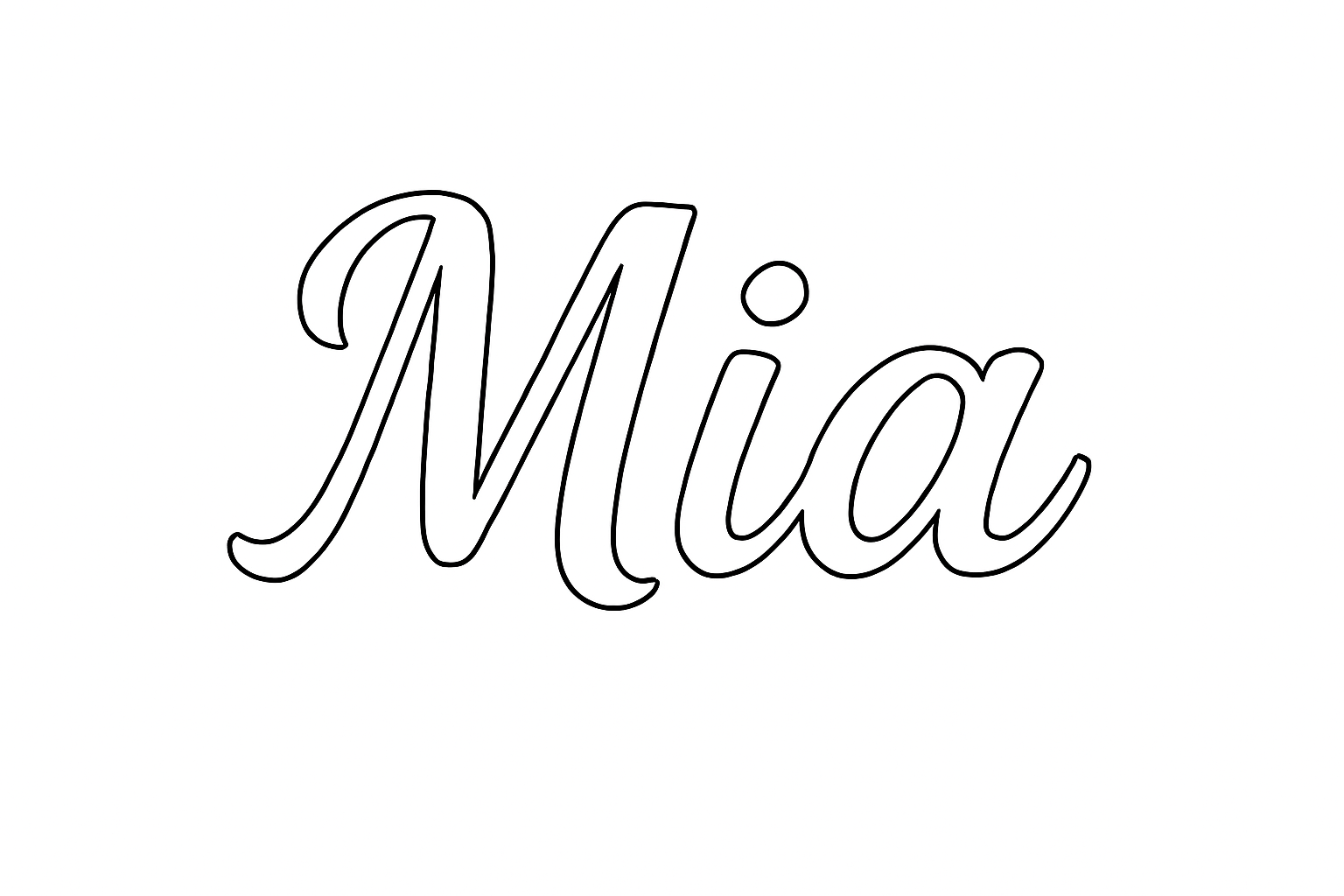 Coloriage Mia