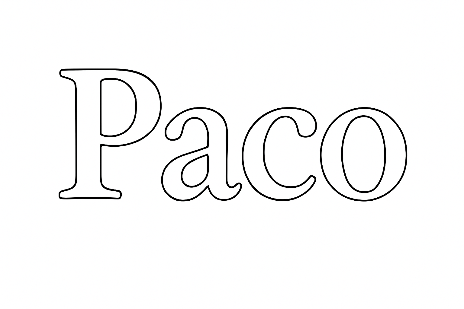 Coloriage Paco