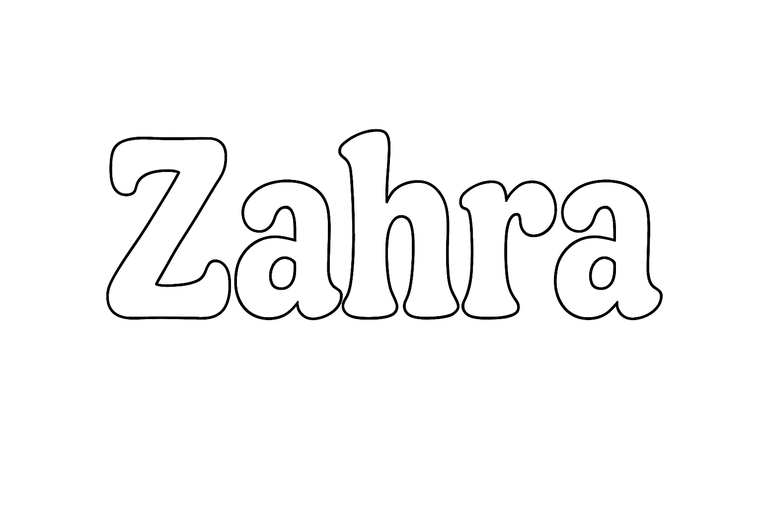 Coloriage Zahra