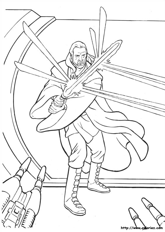 Qui-Gon au sabre laser