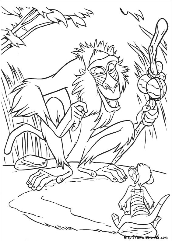 Rafiki parle à  Timon