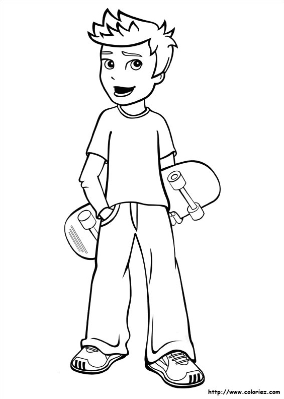 Rick et son skateboard