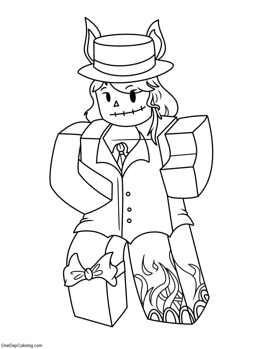 Coloriage Roblox sorcière
