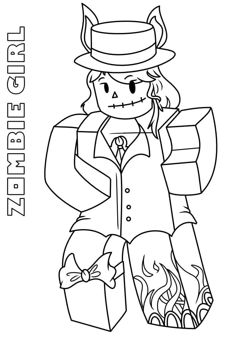 Coloriage Roblox Zombie