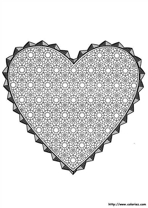Saint Valentin à  colorier