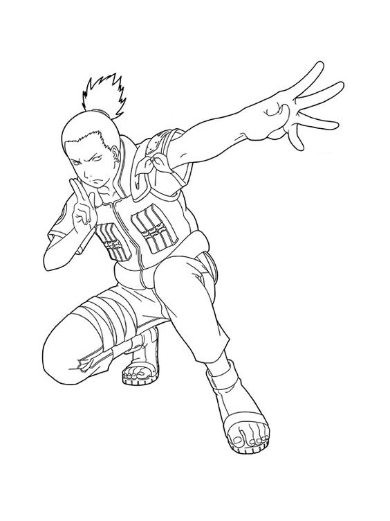 Coloriage Shikamaru