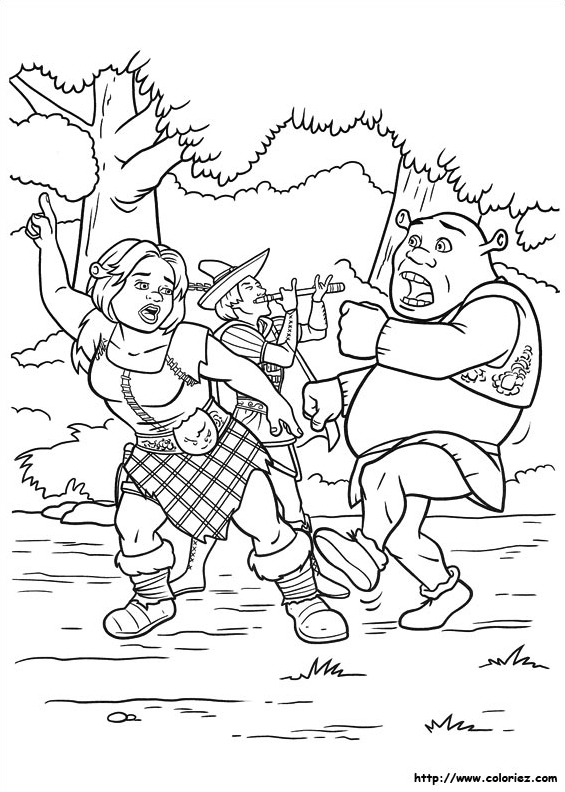 Shrek et Fiona dansent
