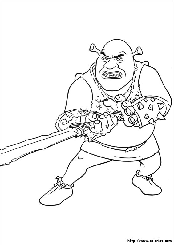 Shrek se bat à  l'épée