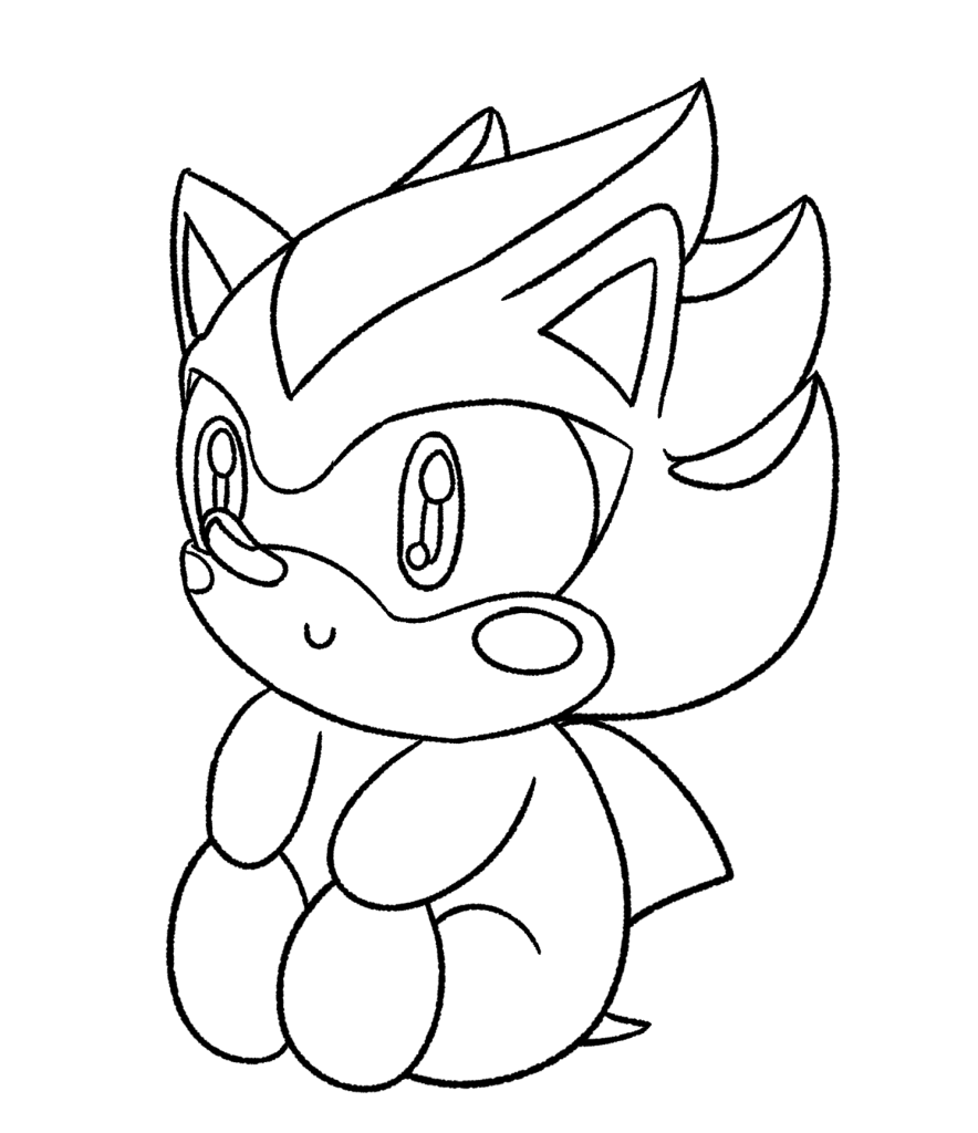 Coloriage Sonic bébé