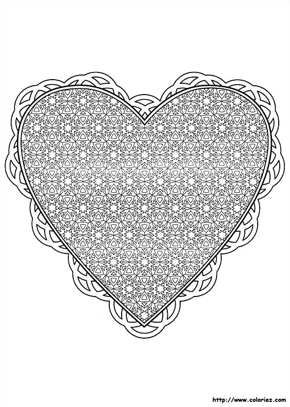 St-Valentin à  colorier