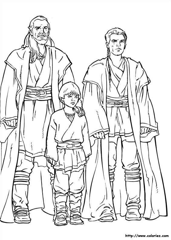 Star wars, Qui-Gon, Obi-Wan et Anakin