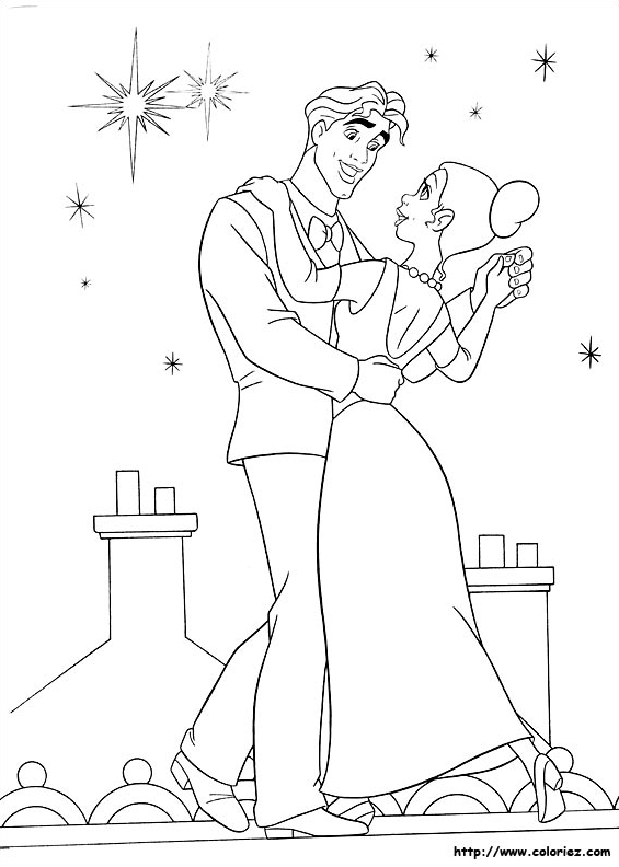 Tiana et Naveen qui dansent
