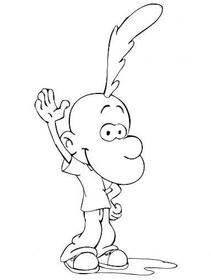 Coloriage Titeuf avec sa balle