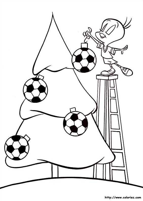 Titi qui prépare le sapin de Noël