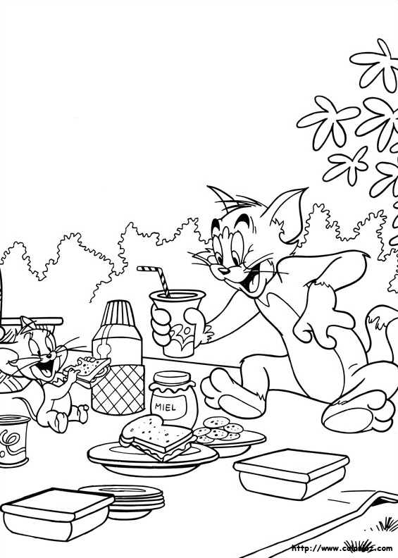 Tom et Jerry pique niquent