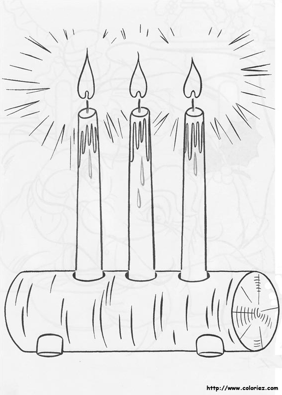 Trois bougies de Noël