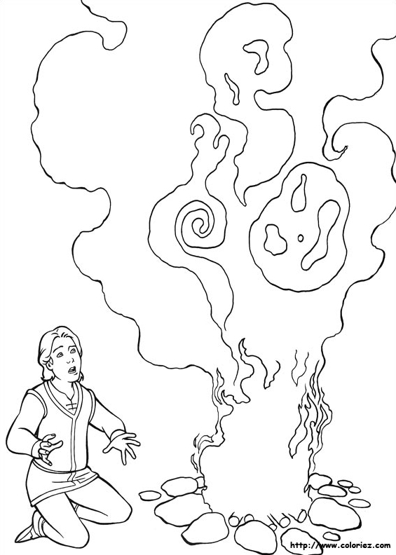 Tutur lit dans la fumée