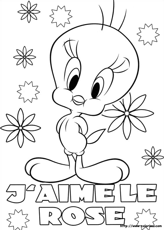 Tweety aime le rose