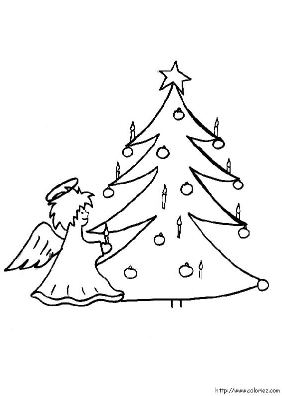Un sapin de Noël et d'un ange