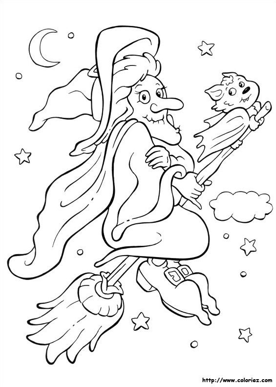 Un sorcière dans les nuages