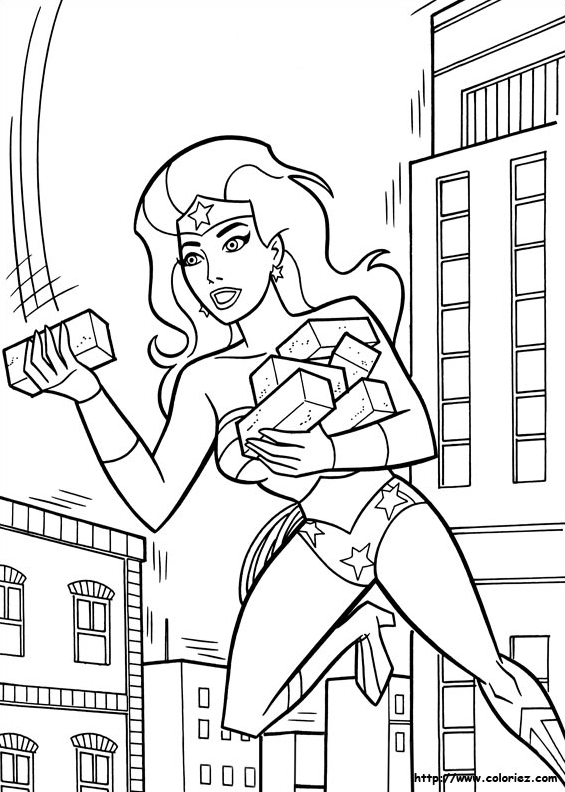 Wonder Woman attrappe les briques
