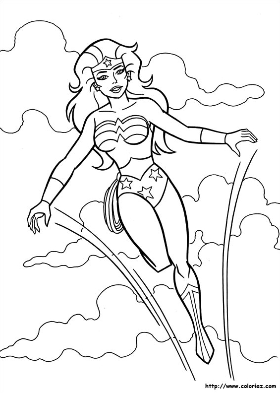 Wonder woman bondit dans les airs